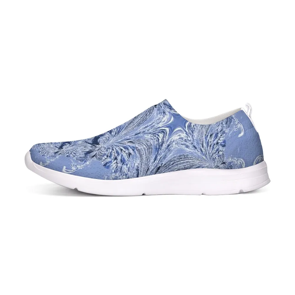 Blue Fractal Flyknit Slip-on Shoe