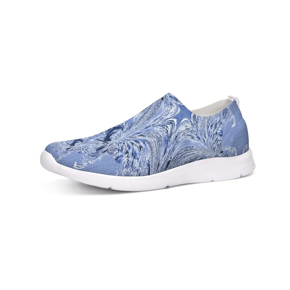 Blue Fractal Flyknit Slip-on Shoe