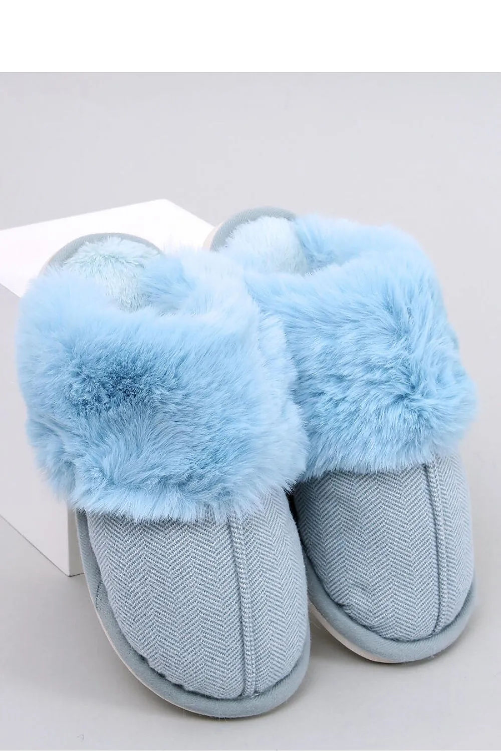 Blue fur Slippers Inello