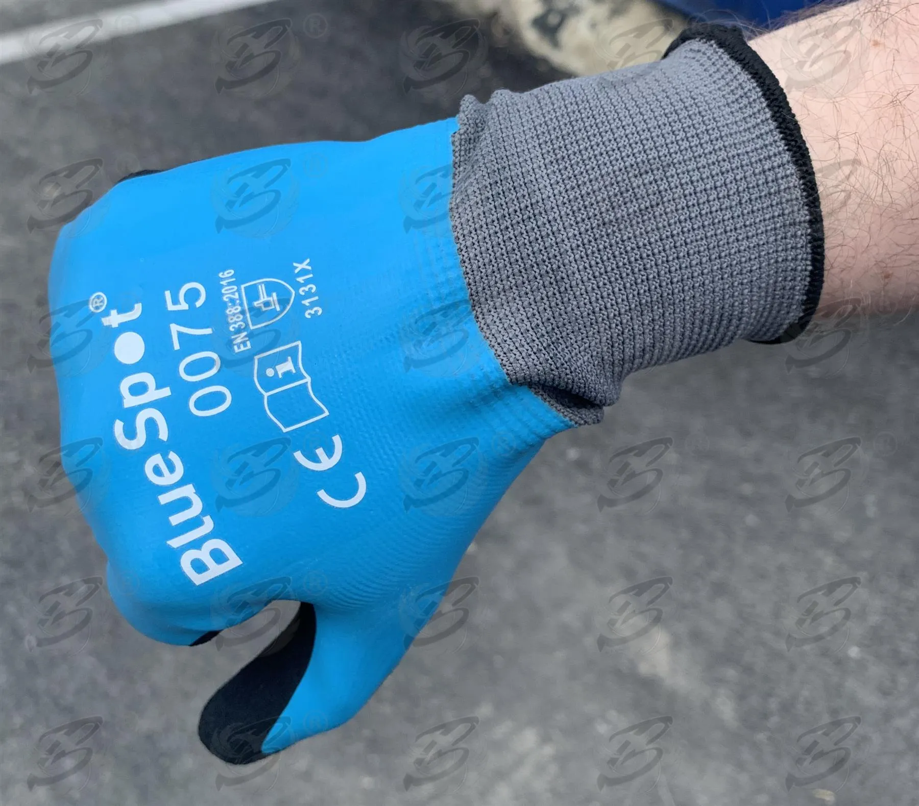 BLUESPOT LATEX WATER RESISTANT WORK GLOVES ( x 12 PAIRS ) ( XXL )