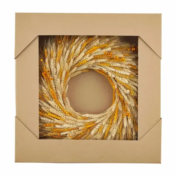 BOHO FALL WHEAT WREATH 18"