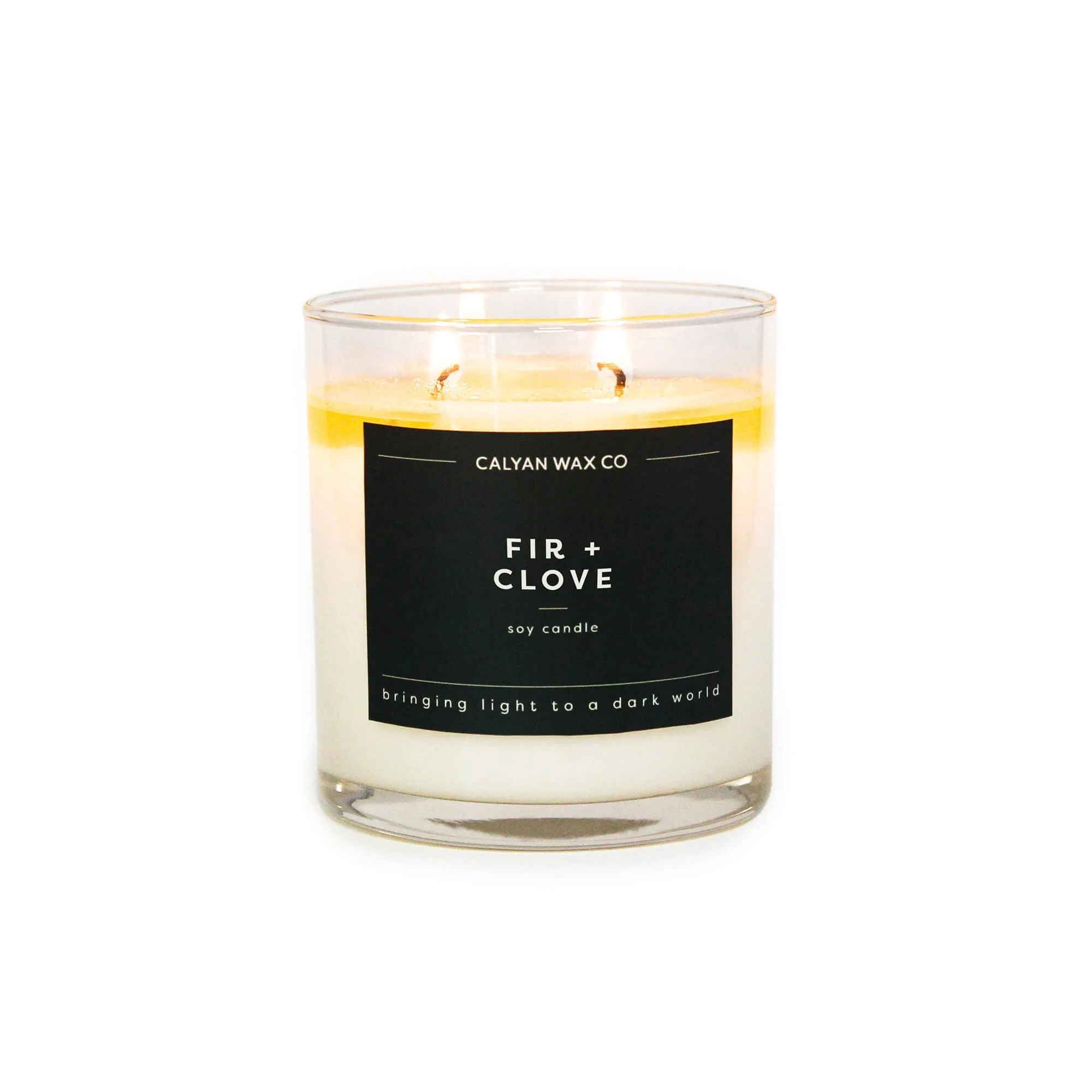 Calyan Wax Co. - Fir   Clove - Clear Glass Tumbler Soy Candle