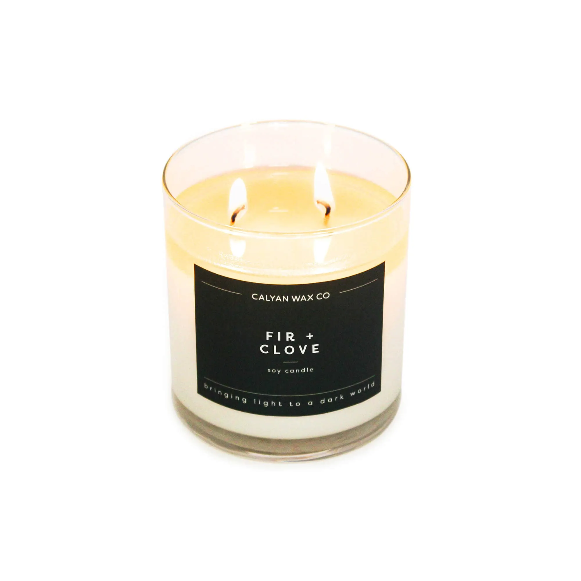 Calyan Wax Co. - Fir   Clove - Clear Glass Tumbler Soy Candle