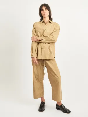 Camel/Black Stripe Big Button Up