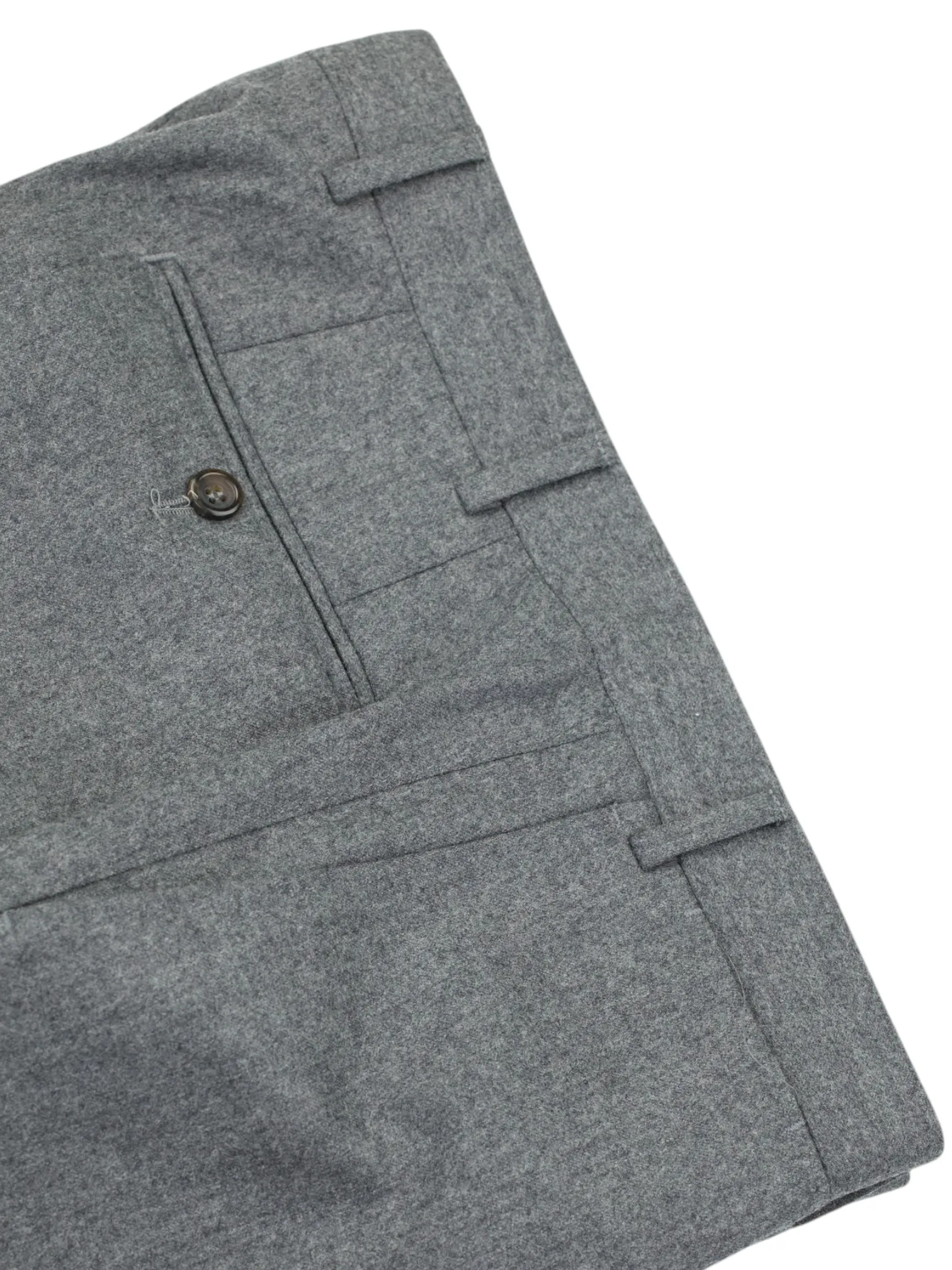 Canali Grey Wool-Flannel Winter Trousers