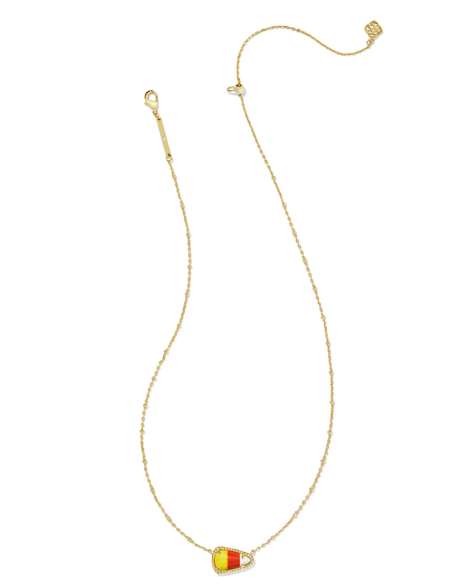 Candy Corn Gold Short Pendant Necklace