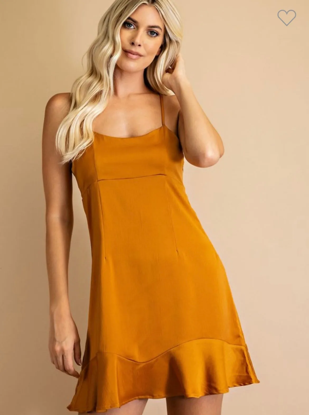 Caramel queen satin dress
