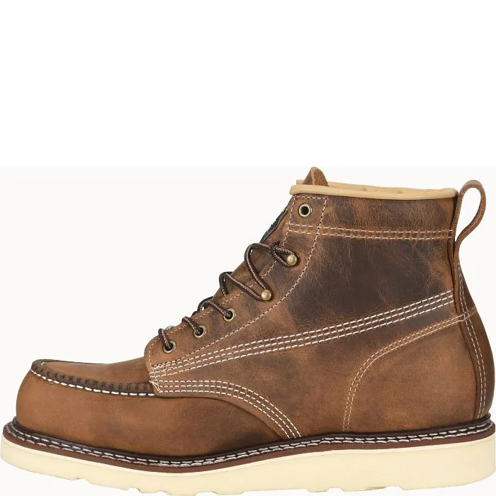 Carolina Men's AMP USA Made 6" Moc Toe Wedge Work Boot Brown - CA7011