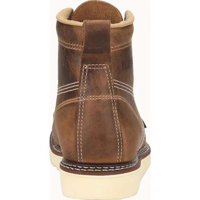 Carolina Men's AMP USA Made 6" Moc Toe Wedge Work Boot Brown - CA7011