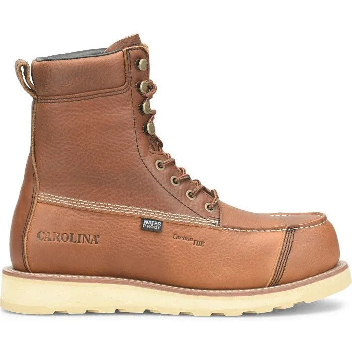 Carolina Men's Staple Gun 8" Carbon Composite Toe Waterproof Work Boot -Tan- CA7571