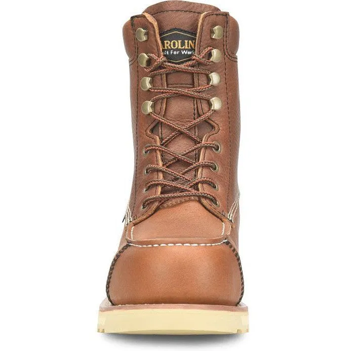 Carolina Men's Staple Gun 8" Carbon Composite Toe Waterproof Work Boot -Tan- CA7571