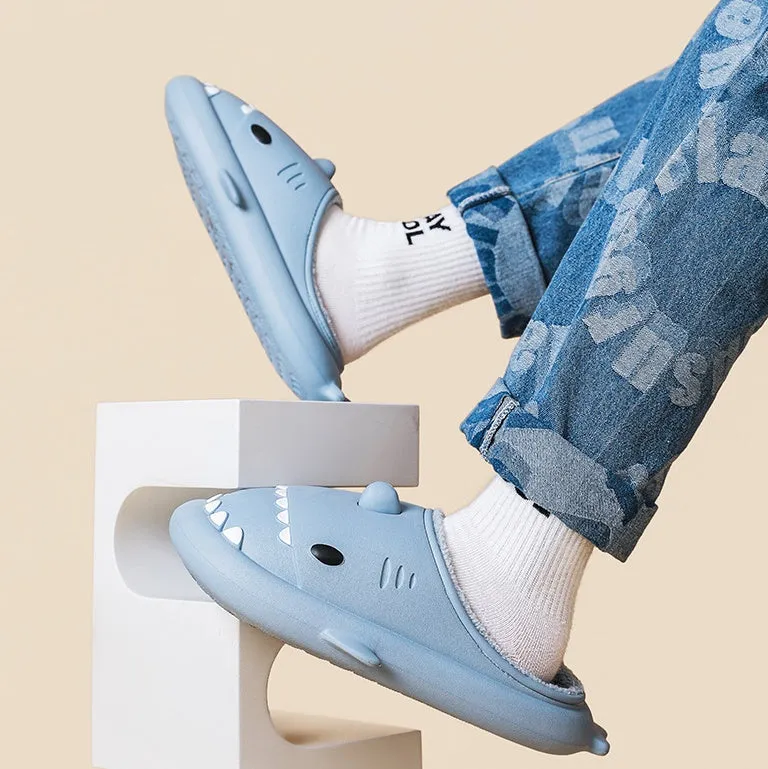 Cartoon Shark Shoes Home Slippers EVA Lovers Slippers
