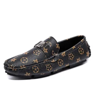 Casual Shoes Men's Breathable Driving shoes Leather Loafers Fashion Peas Shoes Low Moccasins Non-slip Walking Shoes Boat Shoes