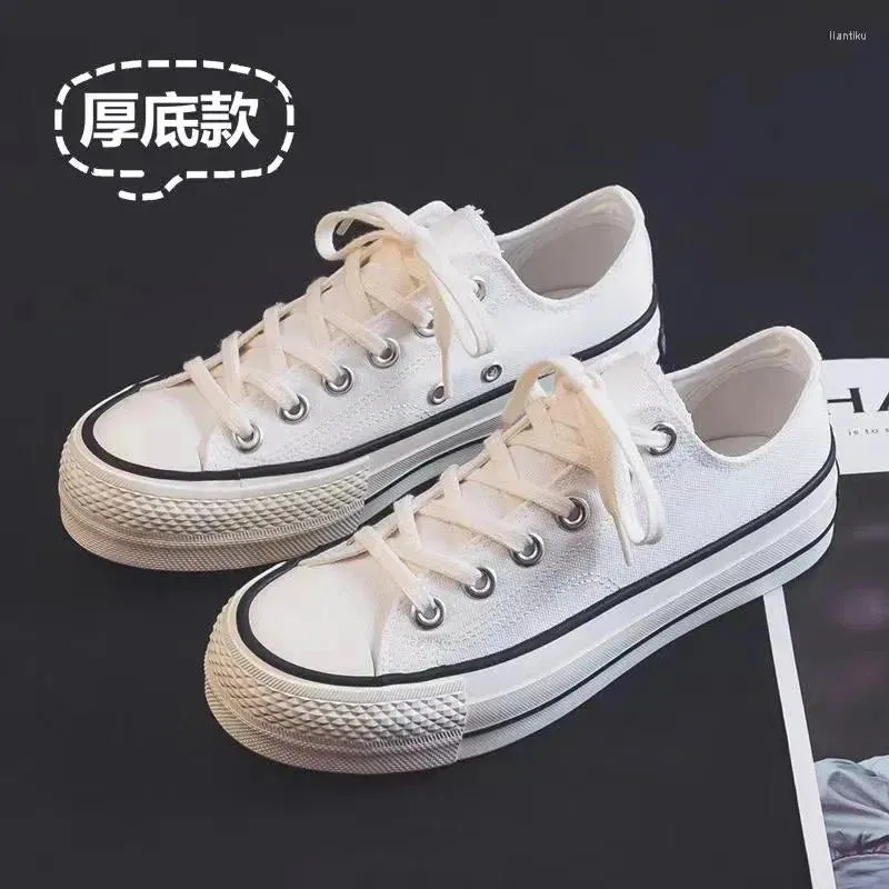 Casual Shoes Women Flat  Round Toe Sports Wedge Autumn Shallow Mouth Small White