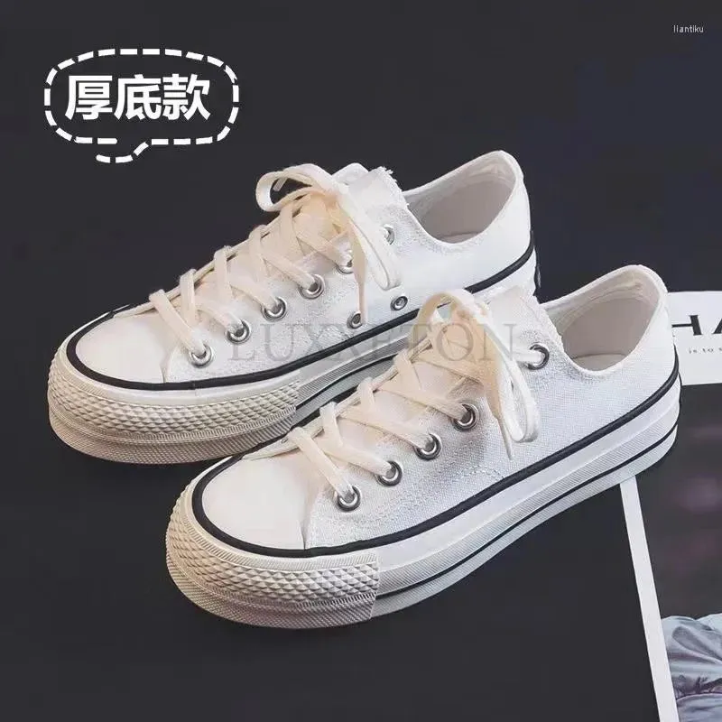 Casual Shoes Women Flat  Round Toe Sports Wedge Autumn Shallow Mouth Small White
