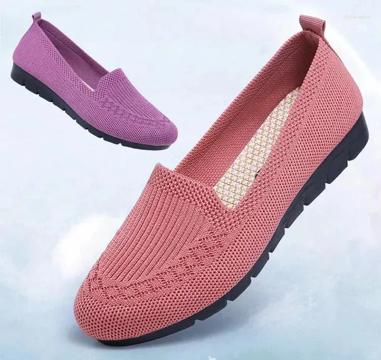 Casual Shoes Women's Mesh Breathable Slip On Flat Ladies Loafers Comfortable Lightweight Sneaker Socks Women