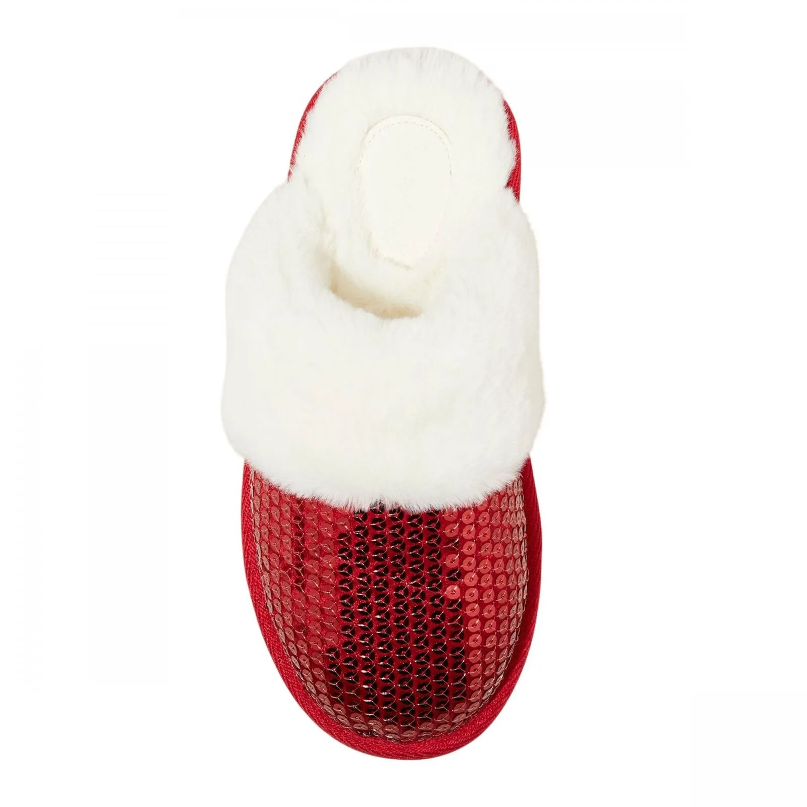 Cat & Jack Kids Girls Lane Sequin Scuff Slippers 91309320 Red L (4-5)