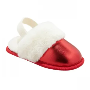 Cat & Jack Toddler Girls Boys Lila Metallic Scuff Slippers Red M (7T-8T)
