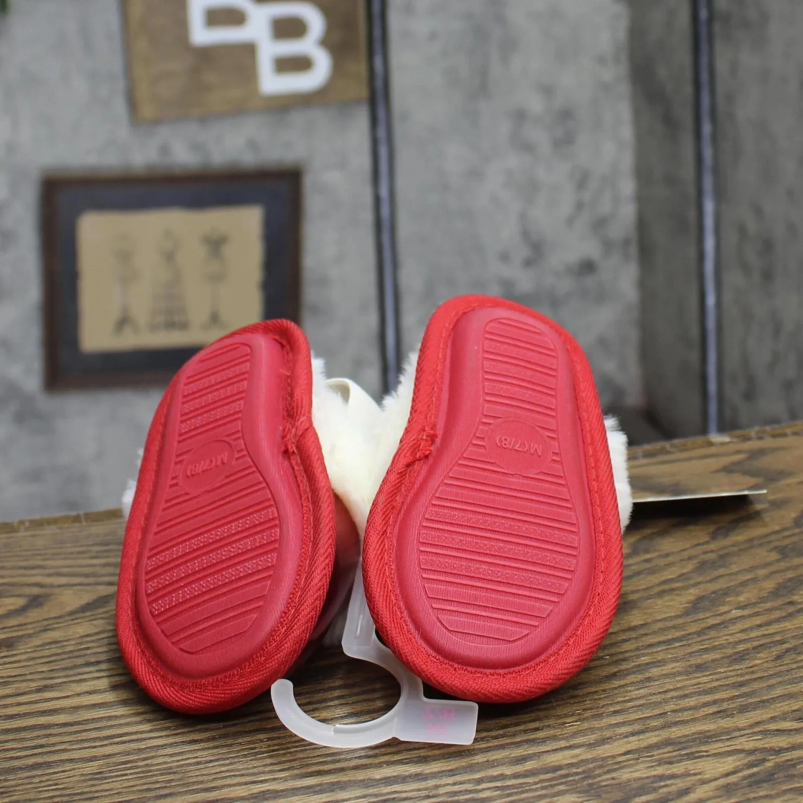 Cat & Jack Toddler Girls Boys Lila Metallic Scuff Slippers Red M (7T-8T)