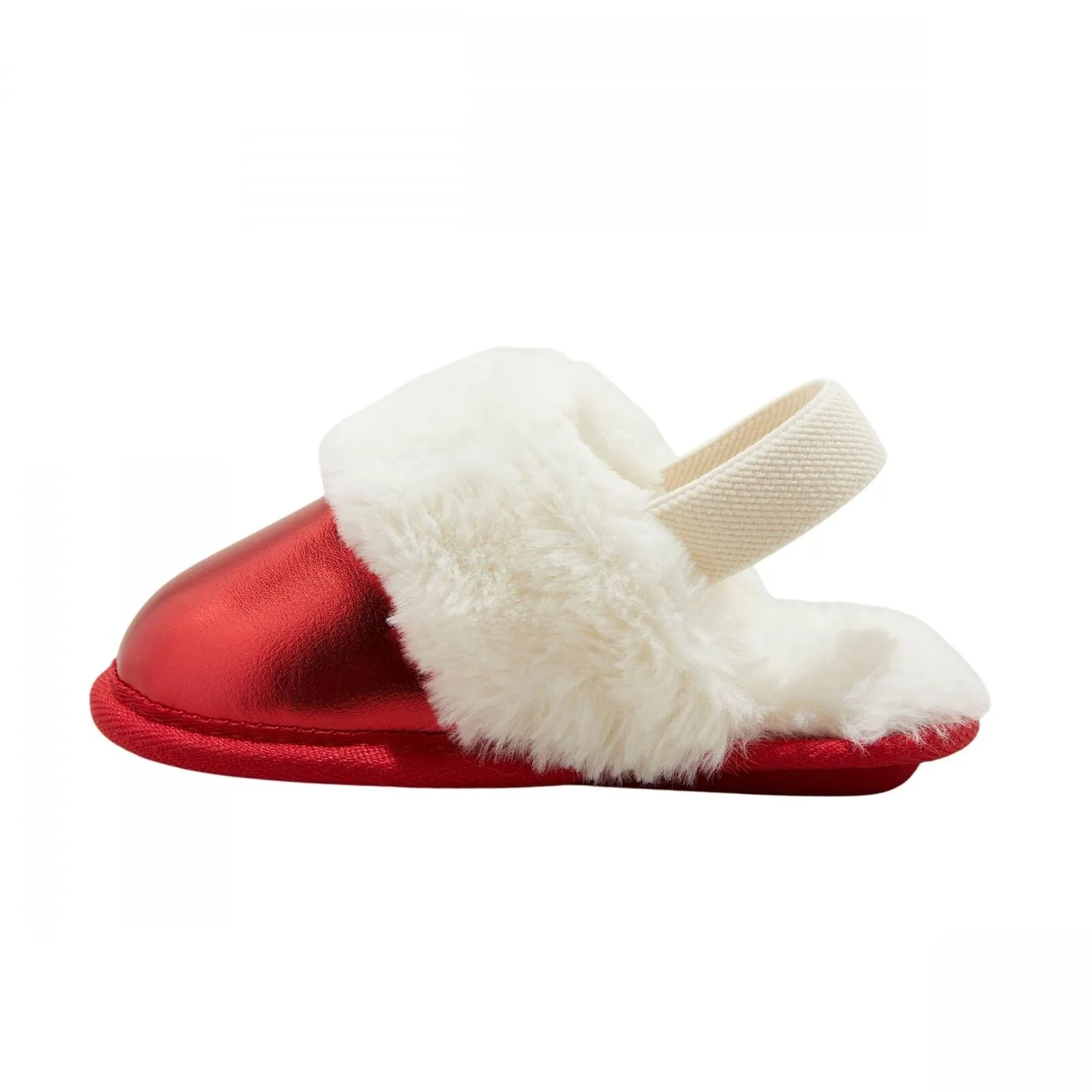 Cat & Jack Toddler Girls Boys Lila Metallic Scuff Slippers Red M (7T-8T)