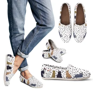Cats With Paws All Over Women's Casual Canvas Shoes