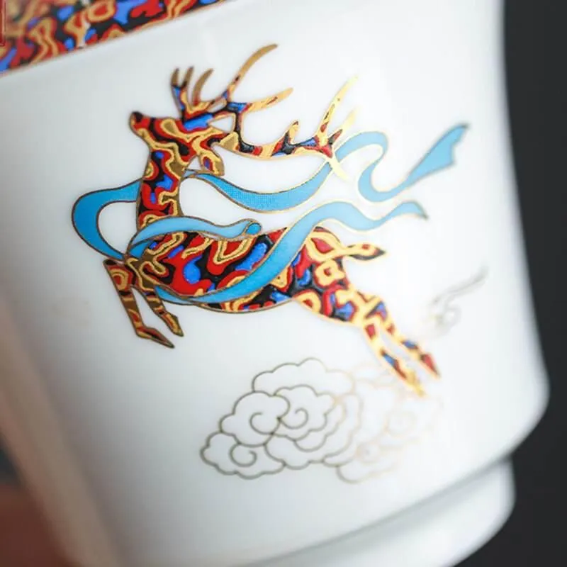 Ceramic Winter Tea Cup Set - Magical Seasonal Drinkware