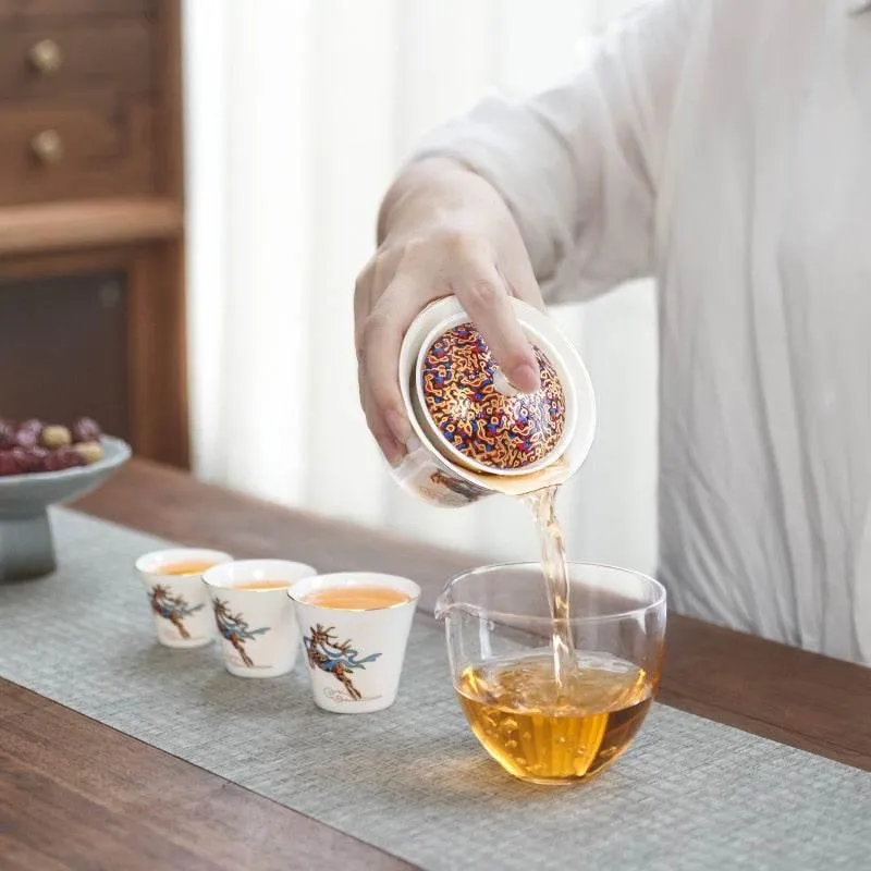 Ceramic Winter Tea Cup Set - Magical Seasonal Drinkware