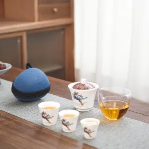 Ceramic Winter Tea Cup Set - Magical Seasonal Drinkware