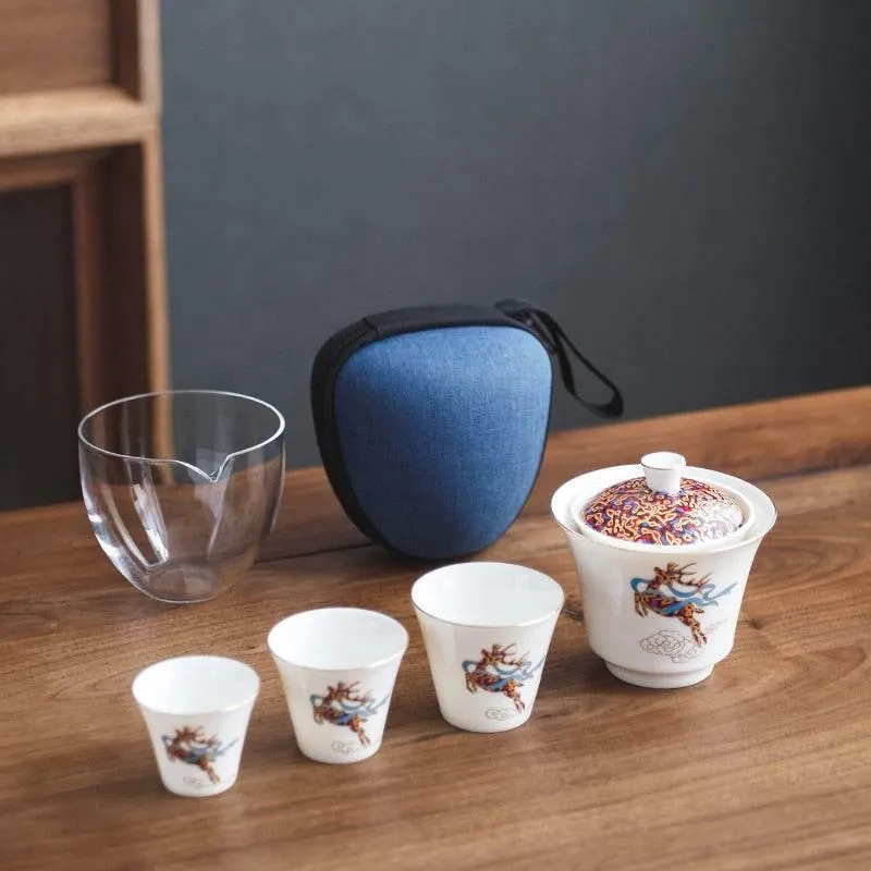 Ceramic Winter Tea Cup Set - Magical Seasonal Drinkware