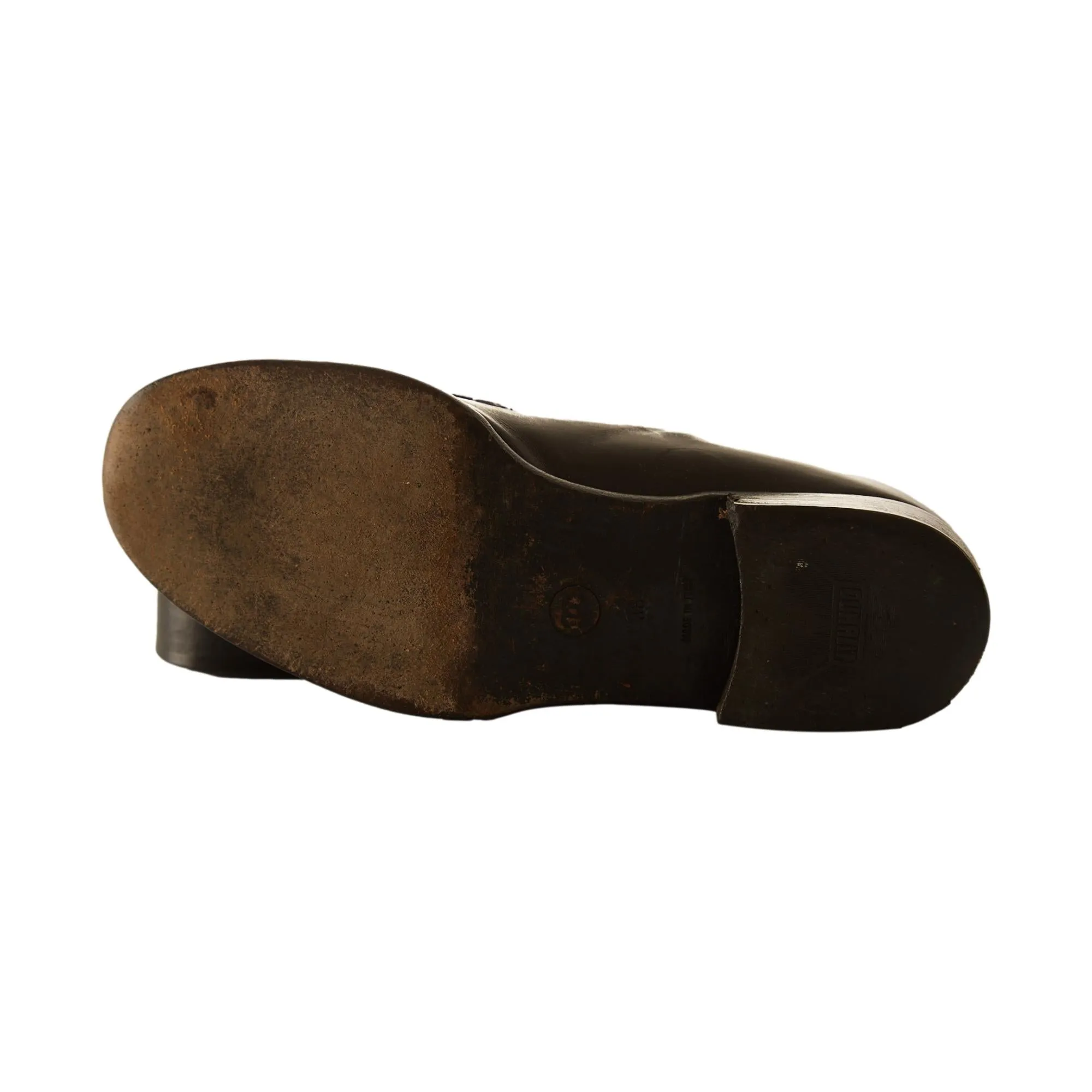 Chanel Black Logo Loafers