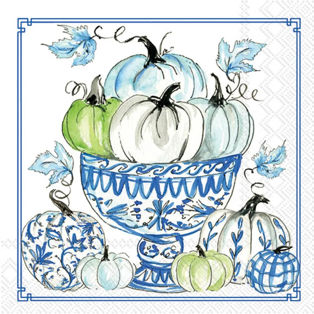 Chinoiserie Pumpkins Paper Cocktail Napkins