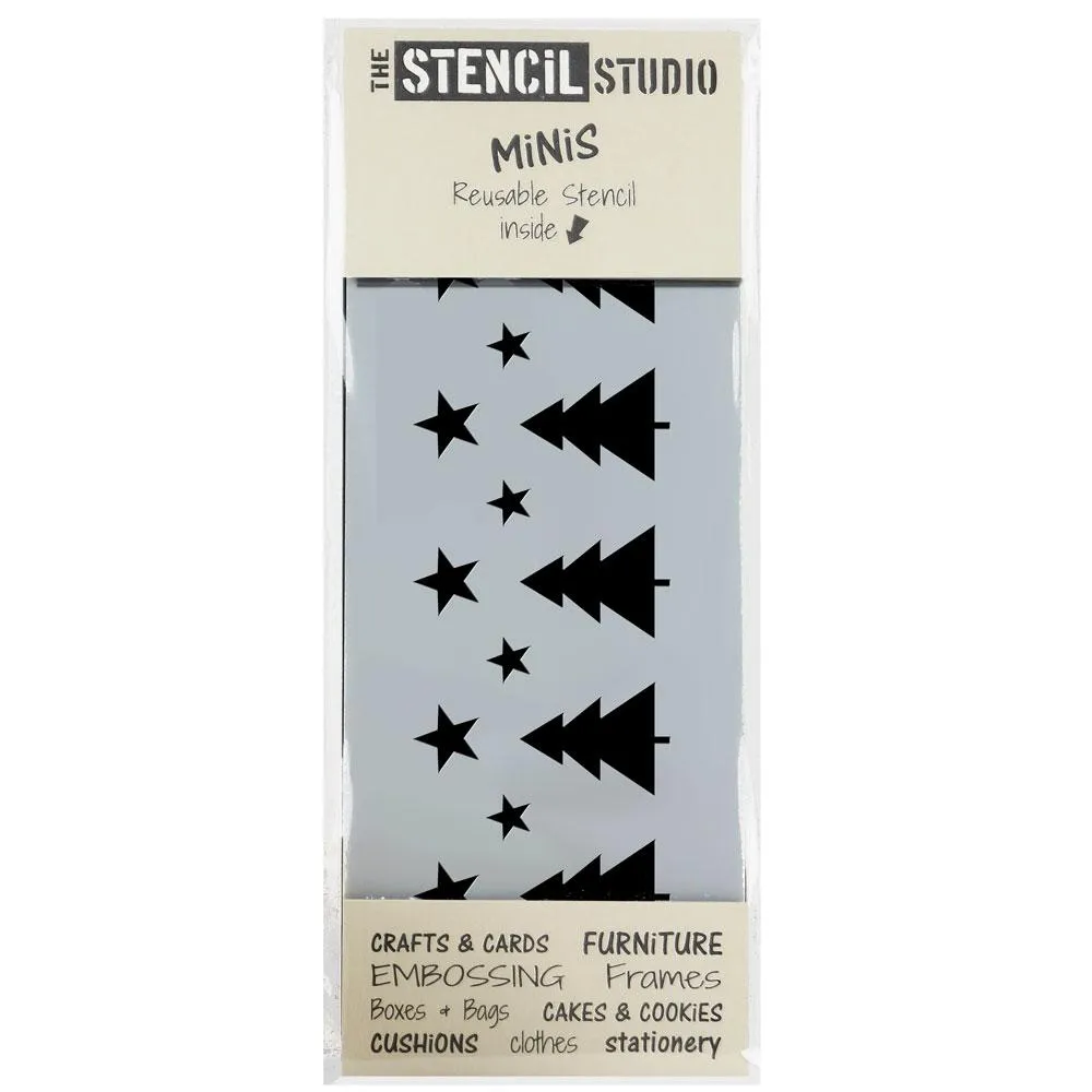 Christmas Trees & Stars Mini Stencil