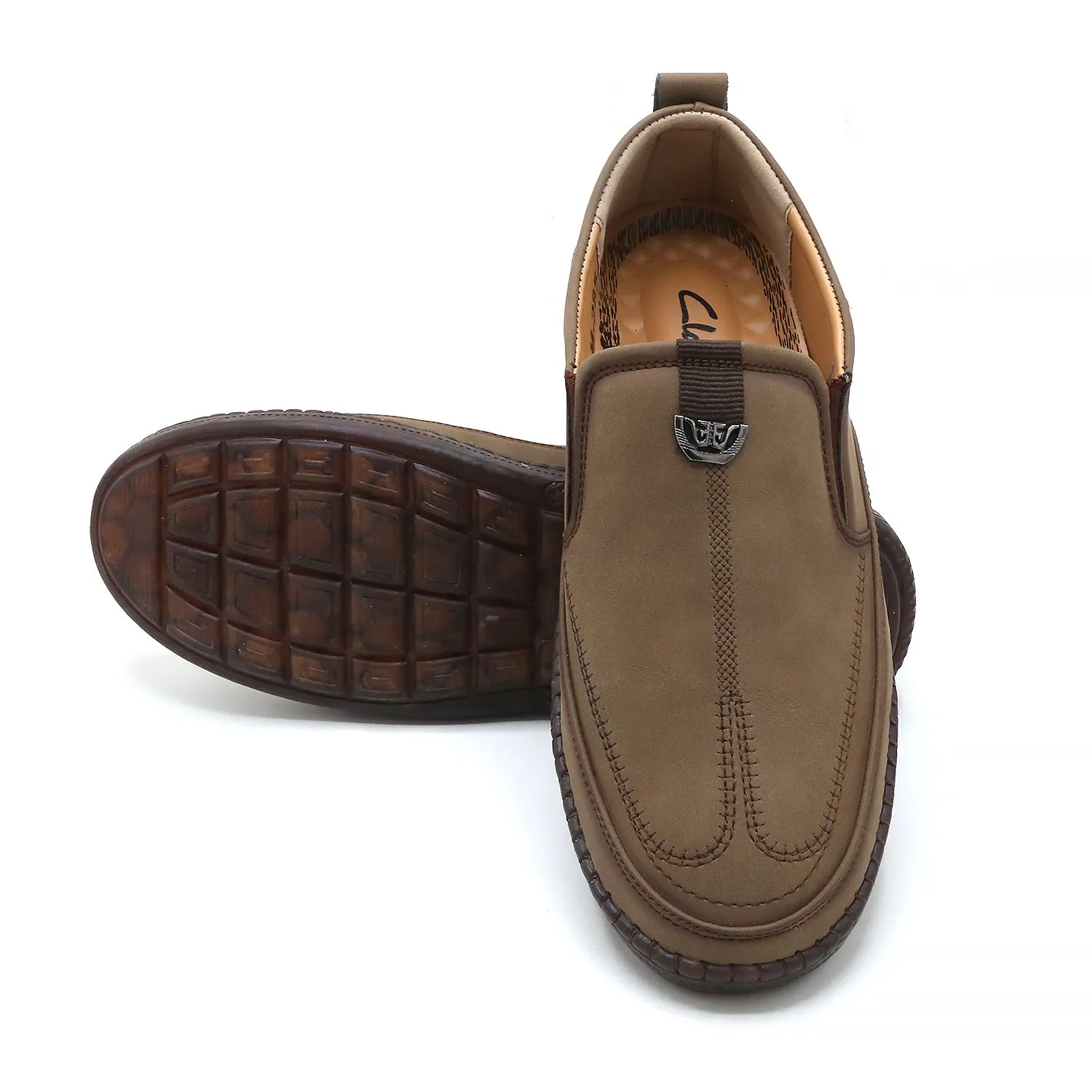 Clarks Men’s Brown Casual Loafers – Slip-On Style – Breathable Upper