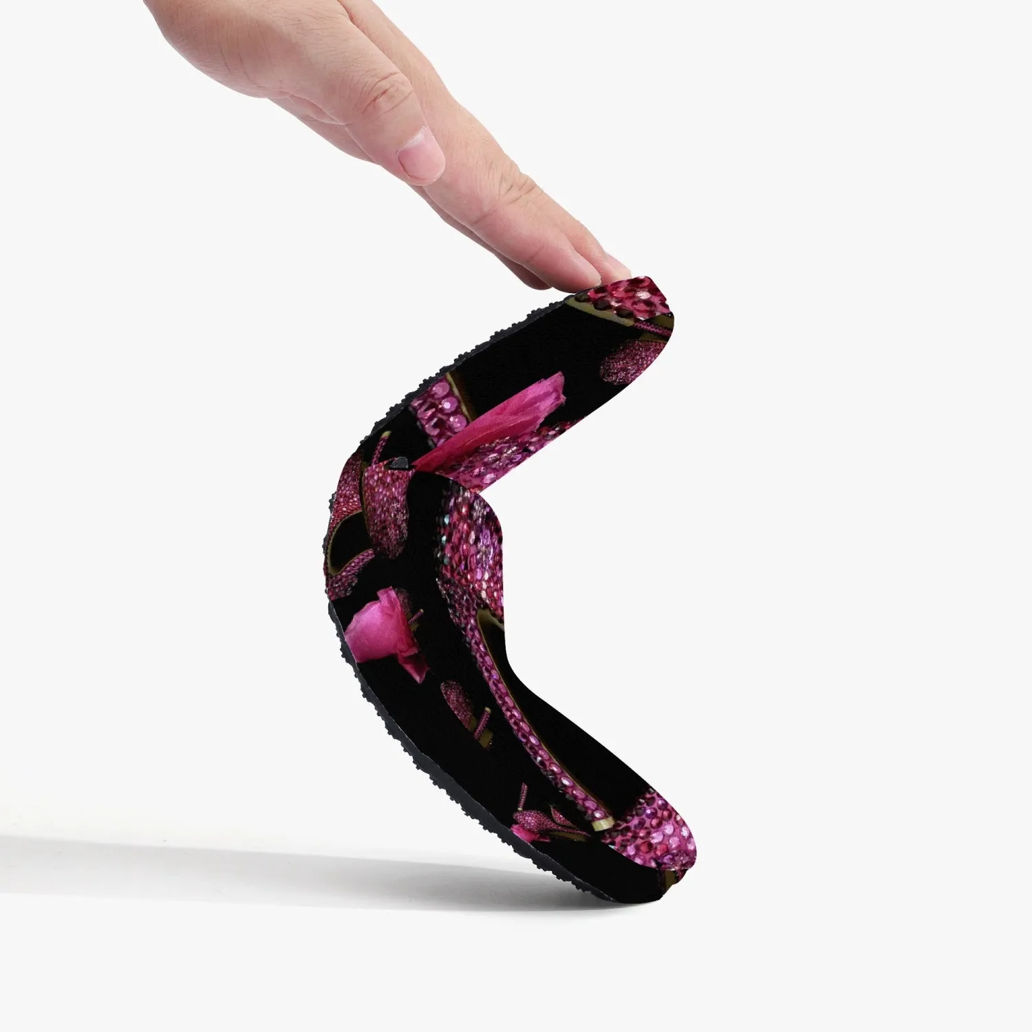 Classic Cotton Slippers 'Pink crystals shoes'