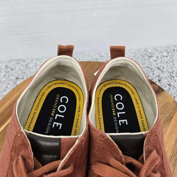 Cole Haan GrandPro Rally 360 Brownish Red Canvas Casual Lace Up Sneaker Men 11.5