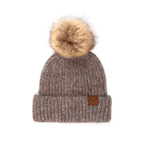 Color Shifting Winter Beanie With Pom Pom - Available in Multiple Colors
