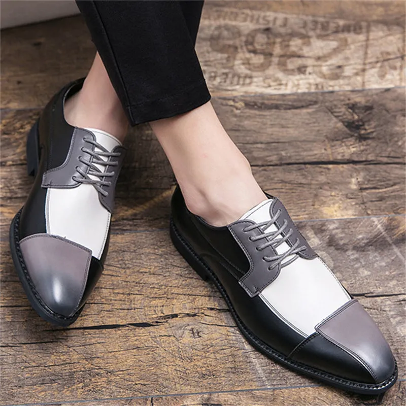 Contrast Color Patchwork Formal Dress Shoes for Male
