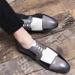 Contrast Color Patchwork Formal Dress Shoes for Male