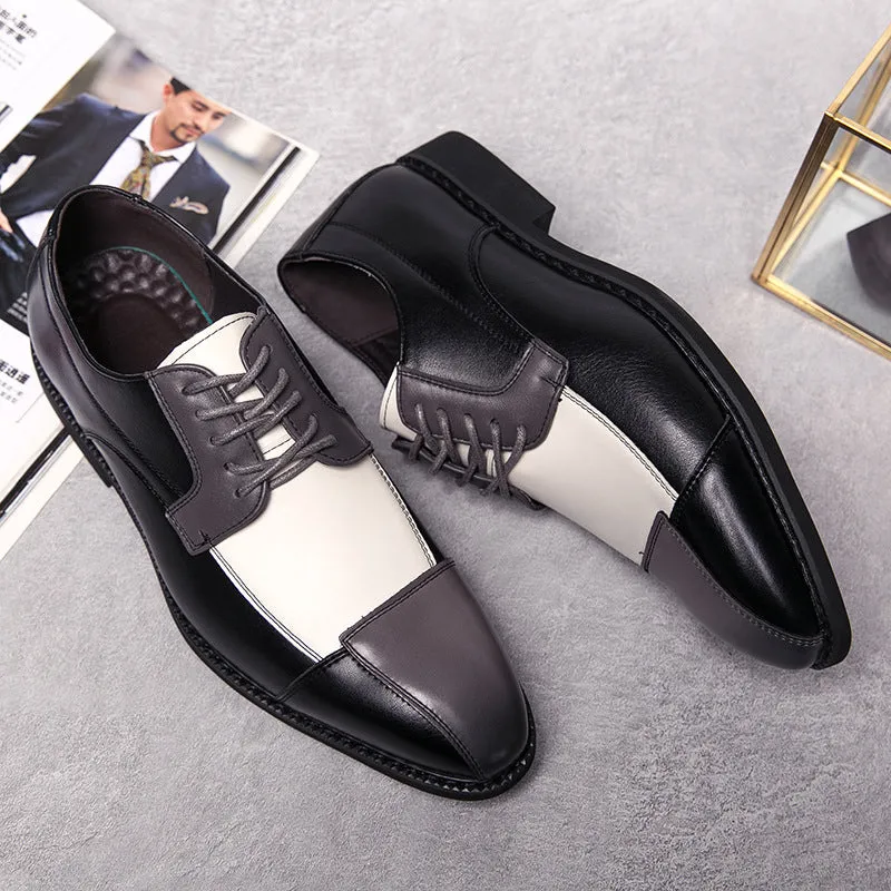 Contrast Color Patchwork Formal Dress Shoes for Male