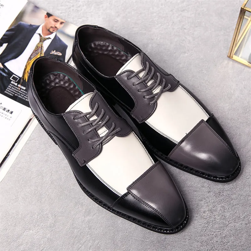 Contrast Color Patchwork Formal Dress Shoes for Male