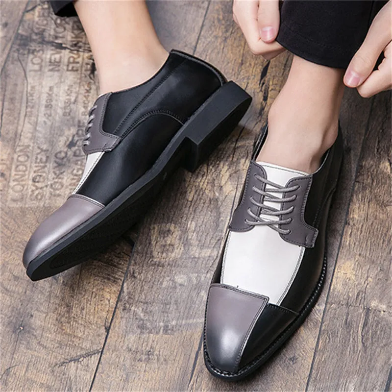 Contrast Color Patchwork Formal Dress Shoes for Male