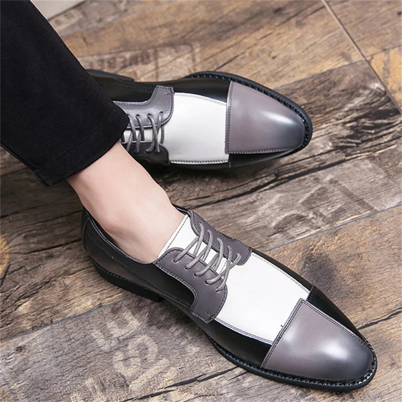 Contrast Color Patchwork Formal Dress Shoes for Male