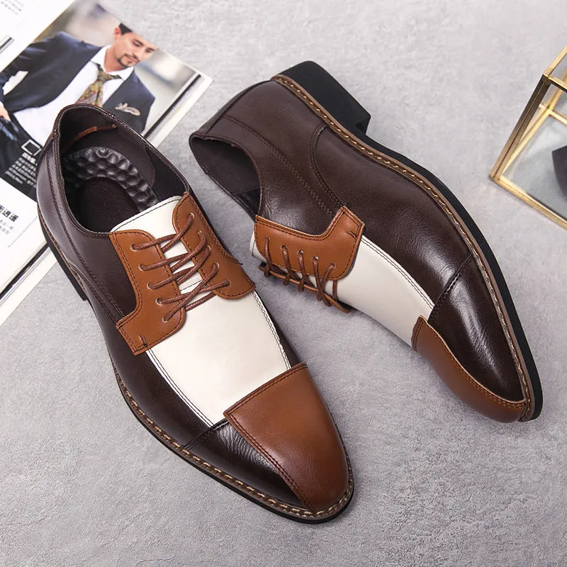 Contrast Color Patchwork Formal Dress Shoes for Male