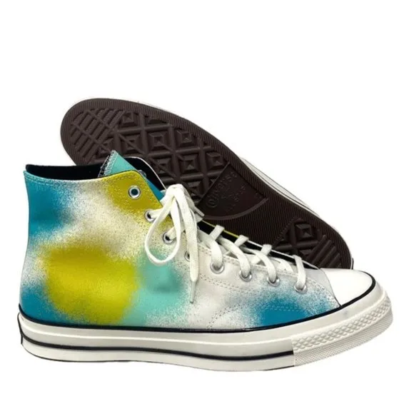 Converse Chuck 70 Shoes Canvas For Men Skate Sneaker Egret Teal High Top A03432C