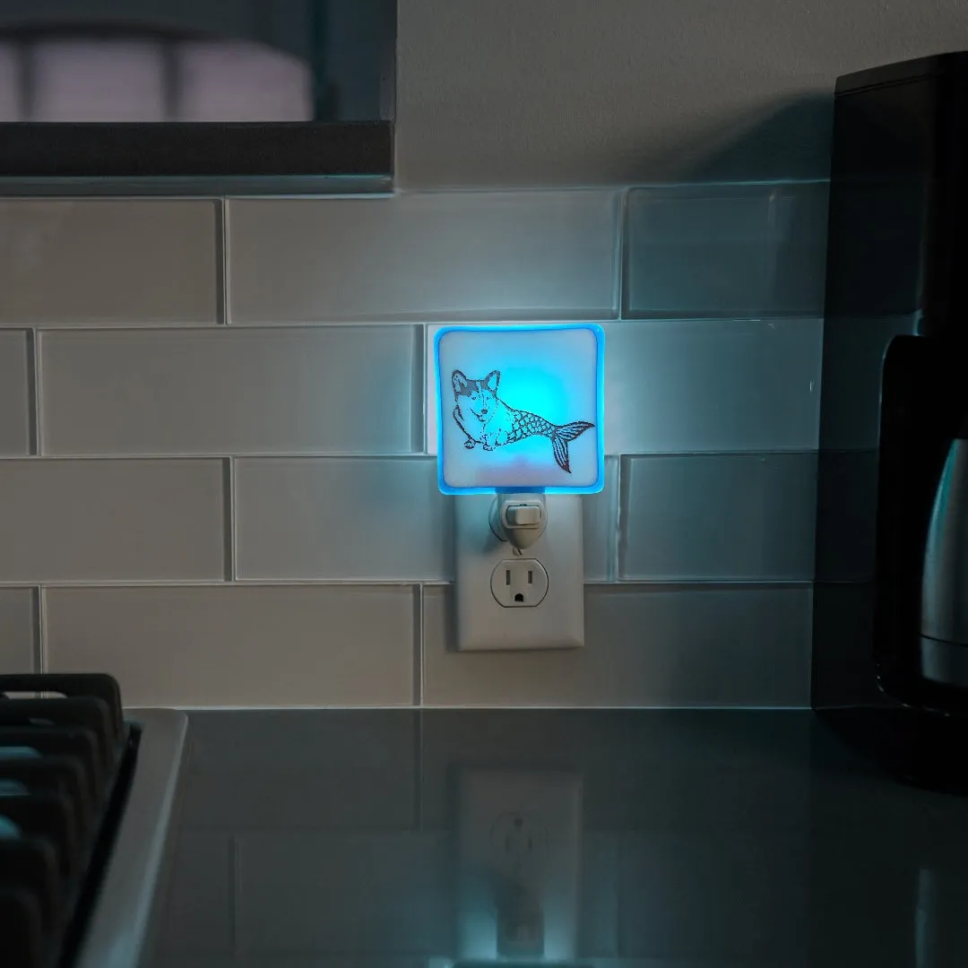 Corgi Dog Mermaid Night Light