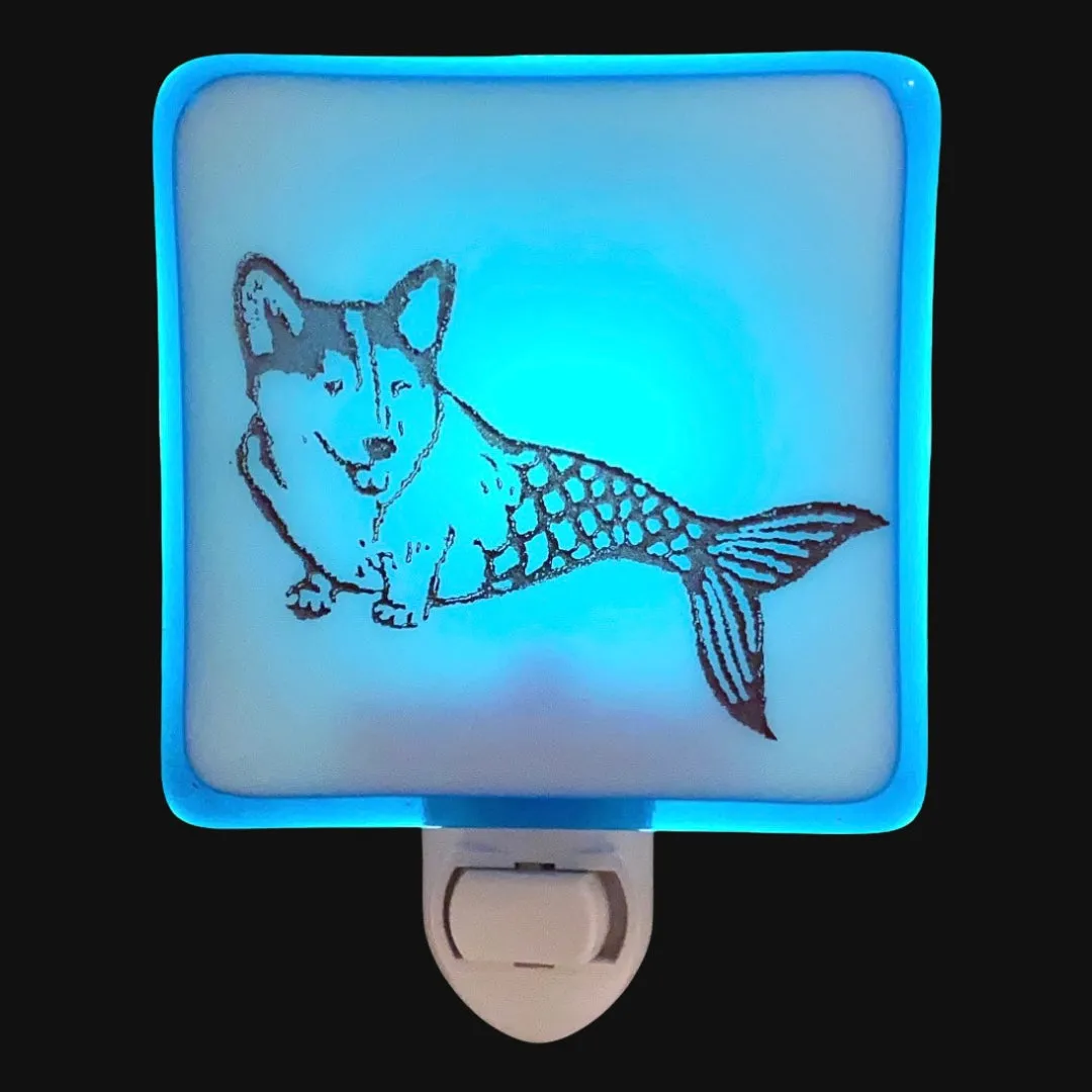 Corgi Dog Mermaid Night Light