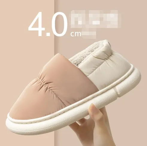 Cotton Slippers Couple Unisex Home Non-slip Flat Shoes Shit Slippers