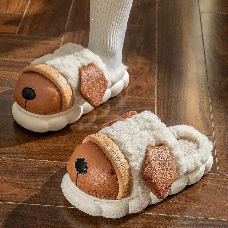 Cotton Slippers Winter Furry Fleece Home Shoes