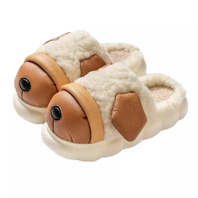 Cotton Slippers Winter Furry Fleece Home Shoes