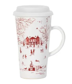 Country Estate Winter Frolic Ruby Travel Mug